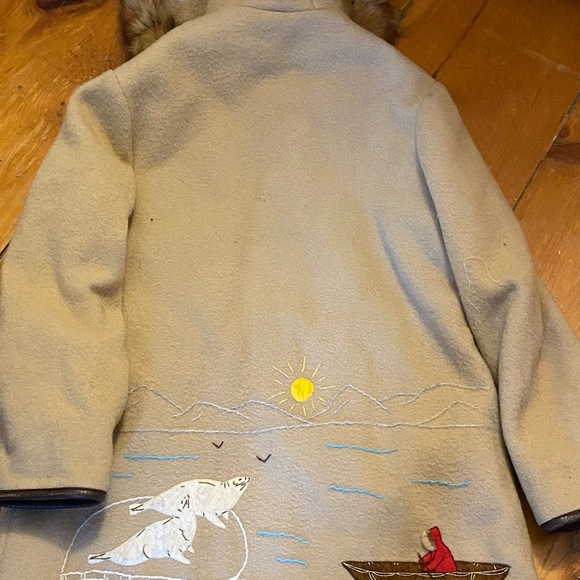 RARE Vintage James Bay Wool Fur Lined Hood Parka - Picture 9 of 16